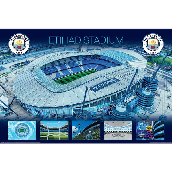 Manchester City FC Etihad Stadium 199 Poster Multicoloured 91cm x 61cm