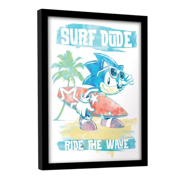 Sonic The Hedgehog Ride The Wave Framed Print
