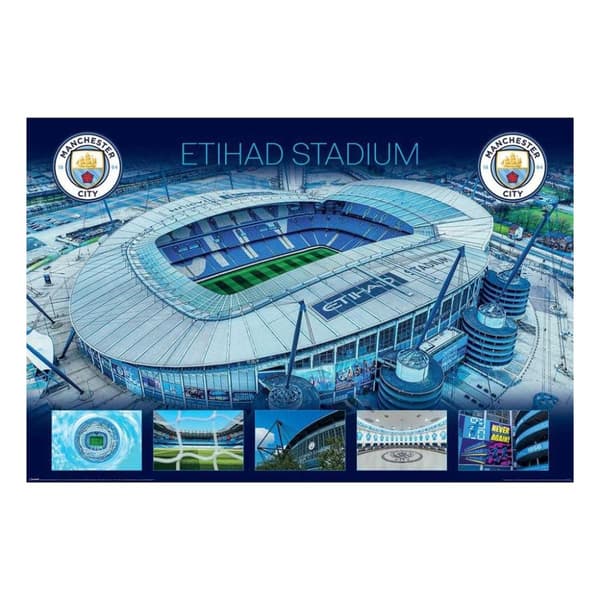 Manchester City FC Etihad Stadium Maxi Poster Blue/White 91.5cm x 61cm