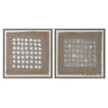 Miniatyrbild 1 av 4: Tavla Home ESPRIT Vit Beige Modern 60 x 3,8 x 60 cm (2 antal)
