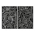Miniatyrbillede 1 af 4: Maleri Home ESPRIT Hvid Sort Moderne 83 x 4 x 123 cm (2 enheder)