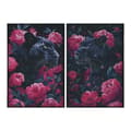 Miniatyrbilde 1 av 4: Maleri Home ESPRIT Svart Rosa 83 x 4 x 123 cm (2 enheter)