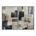 Miniatyrbilde 1 av 4: Maleri Home ESPRIT Svart Beige Abstrakt Urban 83 x 4 x 123 cm (2 enheter)