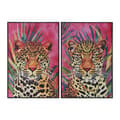 Miniatyrbilde 1 av 4: Maleri Home ESPRIT Leopard Tropisk 83 x 3,8 x 123 cm (2 enheter)