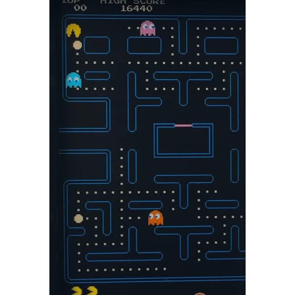 3D linsformad affisch - Pac-Man - Labyrint - Klar att hänga - Inga glasögon behövs - Nördkultur