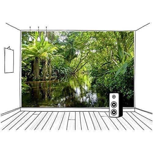 Scenolia Dekorativ tapetaffisch TROPICAL FOREST 3 x 2,70 m - XXL dekoration och fotoväggmålning HD-kvalitet -