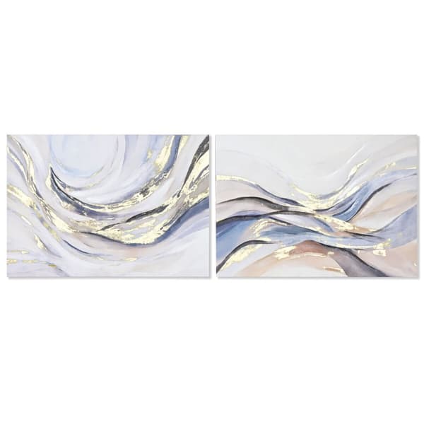 Tavla Home ESPRIT Abstrakt Modern Med relief 100 x 3,7 x 70 cm (2 antal)
