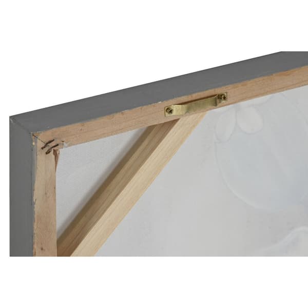 Maleri Home ESPRIT Hvid Grå Lærred Træ MDF Traditionel 120 x 3 x 60 cm (2 enheder)