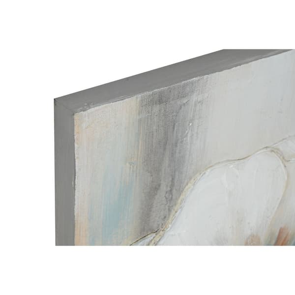 Maleri Home ESPRIT Hvid Grå Lærred Træ MDF Traditionel 120 x 3 x 60 cm (2 enheder)