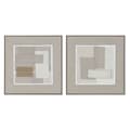 Pikkukuva 1 / 4: Maalaus Home ESPRIT Ruskea Beige Abstrakti Kaupunki 62 x 3,2 x 62 cm (2 osaa)