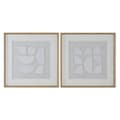 Miniatyrbillede 1 af 4: Maleri Home ESPRIT Hvid Natur Moderne 60 x 4 x 60 cm (2 enheder)