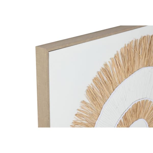 Kanvas Home ESPRIT Vit Naturell Boho 92 x 4,5 x 92 cm (2 antal)