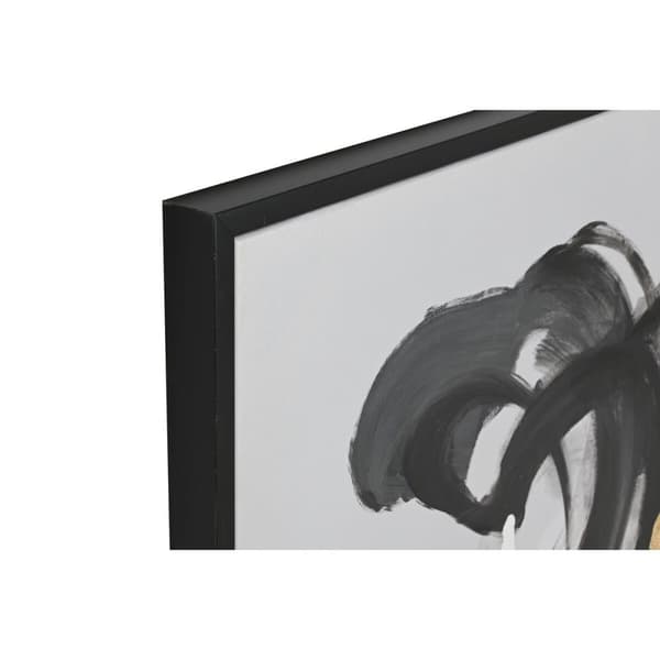 Kanvas Home ESPRIT Vit Svart polystyren Kanvas Abstrakt Modern 104 x 4 x 103,5 cm (2 antal)