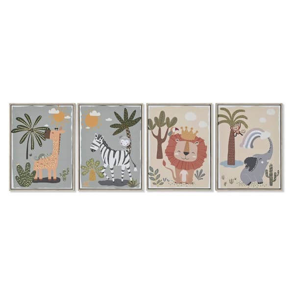 Tavla Home ESPRIT Barn djur 30 x 3 x 40 cm (4 antal)