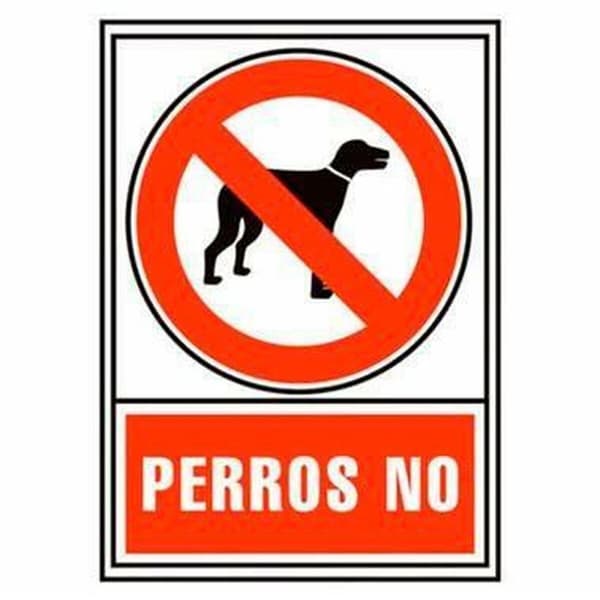 Skylt Archivo 2000 "PERROS NO" PVC 210 x 297 mm