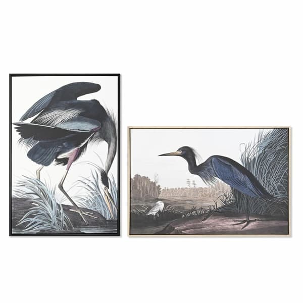 Maleri DKD Home Decor Fugl Orientalsk 63 x 4 x 93 cm (2 enheder)