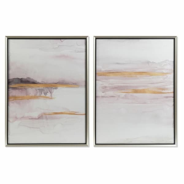 Maleri DKD Home Decor 60 x 3,5 x 80 cm Abstrakt Urban (2 enheder)