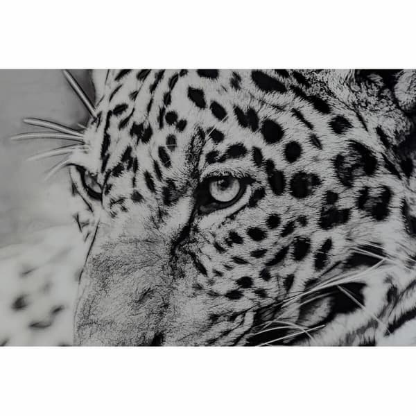 Maleri DKD Home Decor 100 x 2,5 x 100 cm Leopard Kolonistil (2 enheder)