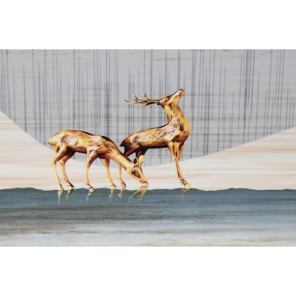 Maleri DKD Home Decor 80 x 3 x 160 cm Blad af en plante (2 enheder)