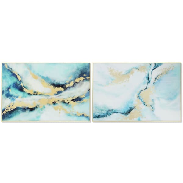 Maleri DKD Home Decor 80 x 2,5 x 120 cm Abstrakt Moderne (2 enheder)