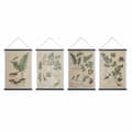 Pikkukuva 1 / 3: Kangas DKD Home Decor Gėlės 60 x 2 x 90 cm Cottage (4 Kappaletta)