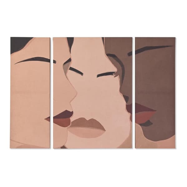 Set of 3 pictures DKD Home Decor Skandinaavinen Nainen 140 x 3,8 x 100 cm
