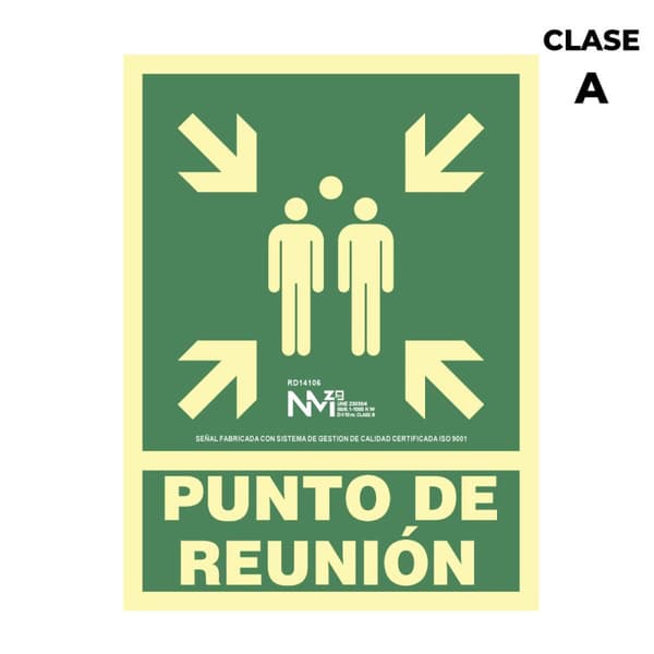 Kyltti Normaluz Punto de reunión PVC 22,4 x 30 cm