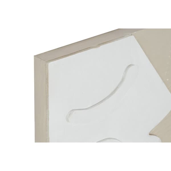 Maleri Home ESPRIT Hvid Beige Abstrakt Skandinavisk 40 x 3 x 50 cm (4 enheder)