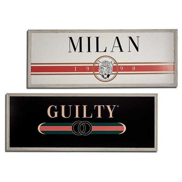 Maalaus GUILTY MILAN lastulevy 2 x 46 x 121 cm (4 osaa)