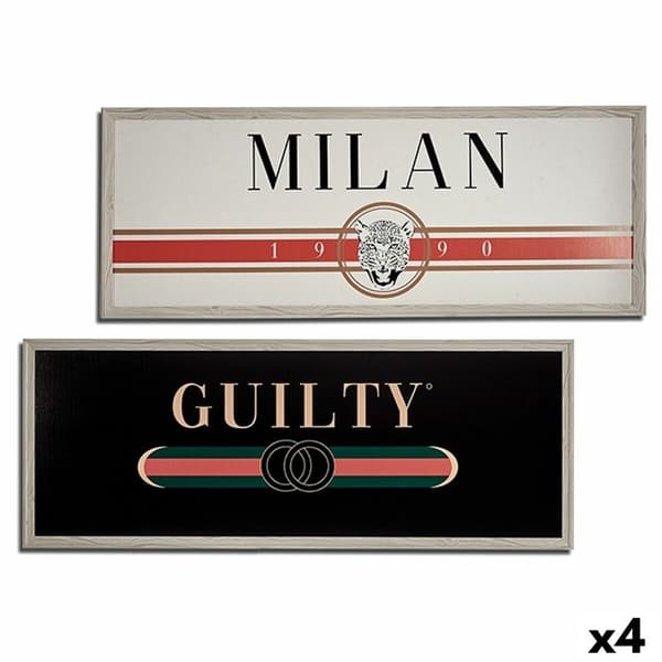 Maalaus GUILTY MILAN lastulevy 2 x 46 x 121 cm (4 osaa)