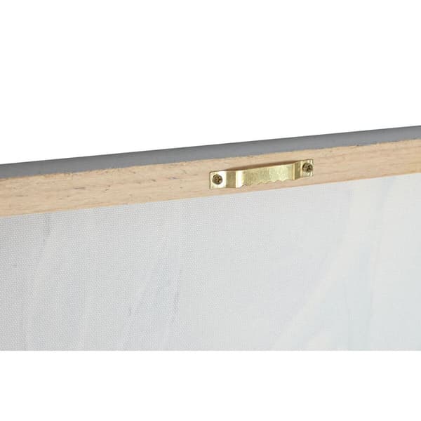 Maleri Home ESPRIT Blå Gylden Lærred Træ MDF Blomst Shabby Chic 60 x 3 x 90 cm (2 enheder)