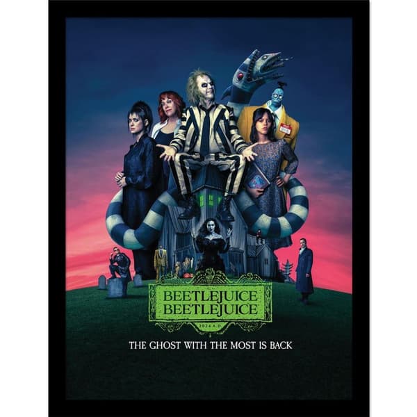 Beetlejuice Beetlejuice The Ghost With The Most Is Back Framed Print Multicoloured 40cm x 30cm