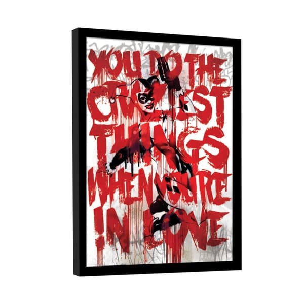 Batman Harley Quinn Love Framed Poster