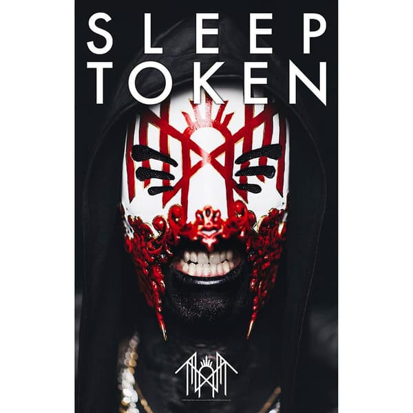 Sleep Token Vessel Mask Textile Poster Black/White/Red One Size