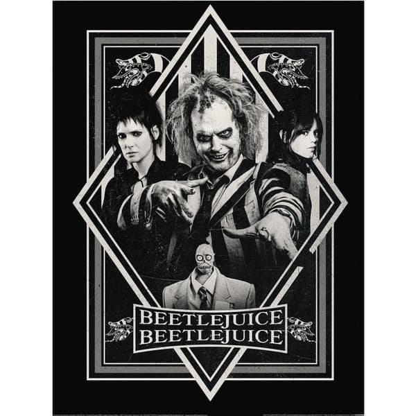 Beetlejuice Beetlejuice Characters Paper Print Black/White 40cm x 30cm