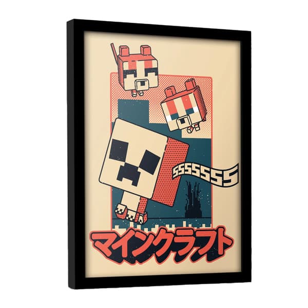 Minecraft Chibi Comic Framed Poster
