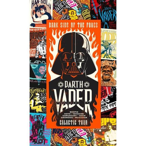 Jätte non-woven poster - Star Wars - Darth Vader - H 200 x L 120 cm - Flerfärgad - Lätt att hänga