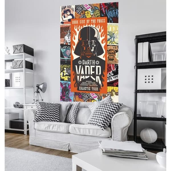 Jätte non-woven poster - Star Wars - Darth Vader - H 200 x L 120 cm - Flerfärgad - Lätt att hänga