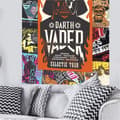 Miniatyrbild 1 av 4: Jätte non-woven poster - Star Wars - Darth Vader - H 200 x L 120 cm - Flerfärgad - Lätt att hänga