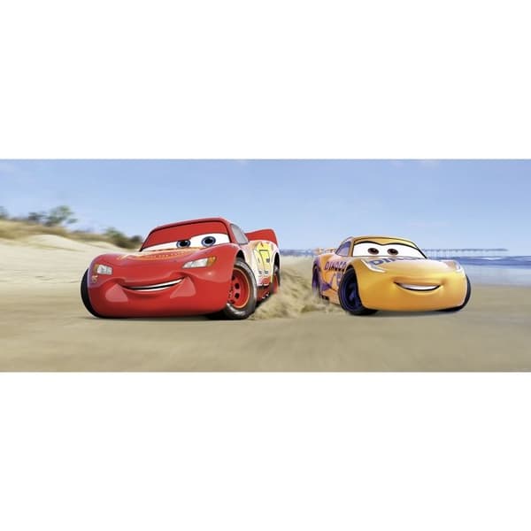 Jätteaffisch - Disney - Bilar 3 - 100x250 CM - Flerfärgad - Interiör - Tvättbar