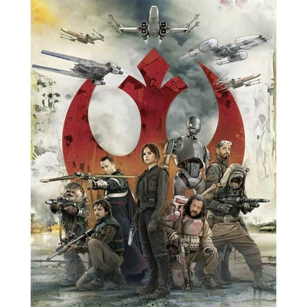 XXL Poster - Star Wars - Rogue One - 200x275 CM - Flerfärgad - Tvättbar - Väggdekoration