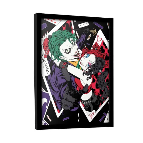 Batman Harley Quinn And The Joker Framed Poster