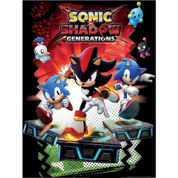 Sonic The Hedgehog Shadow Generations Print Multicoloured 40cm x 30cm