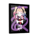 Miniatyrbilde 2 av 2: Batman Harley Quinn Pigtails Framed Poster