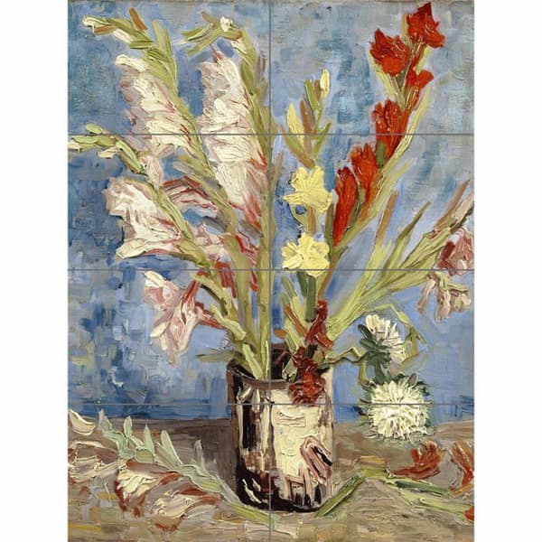 Artery8 - PANPDG1112 - Vincent Van Gogh Vaas Met Tuingladiolen En Chinese Asters XL Giant Panel Poster (8 Sections) Poster