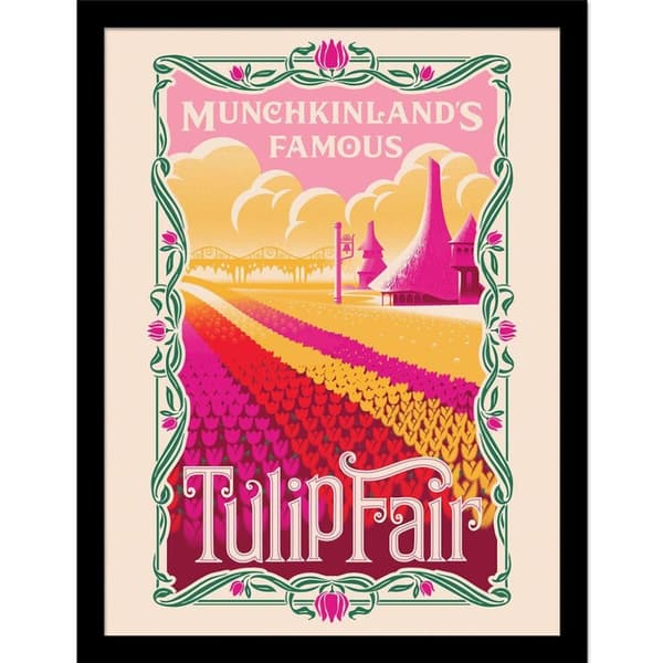 Wicked Munchkinland Framed Poster Multicoloured 40cm x 30cm