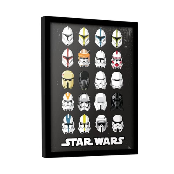 Star Wars Helmet Trooper Framed Poster