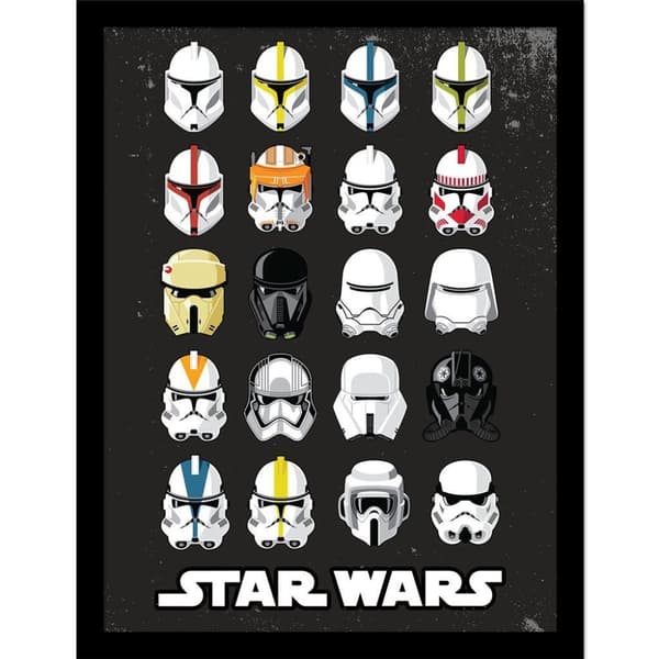 Star Wars Helmet Trooper Framed Poster