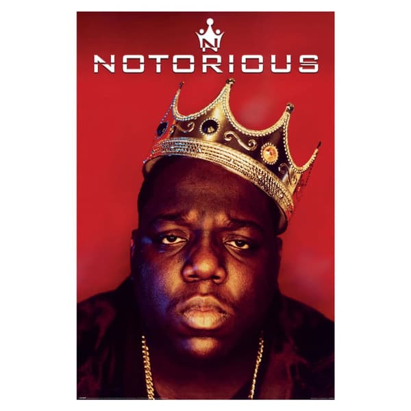 Biggie Smalls Notorious Crown Maxi Poster Gold/Red 91cm x 61cm
