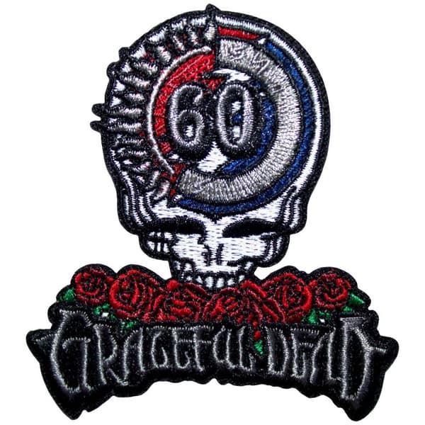Grateful Dead Woven Patch: 60th Anniversary Skull & Logo (Standard)